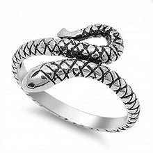 Load image into Gallery viewer, Sterling Silver Modish Snake Design Ring with Face Height of 17MM