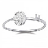 Sterling Silver Fancy Key Band Ring with Face Height of 7MM
