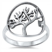 Load image into Gallery viewer, Sterling Silver Stylish Tree of Life Design Ring with Face Height of 19MM
