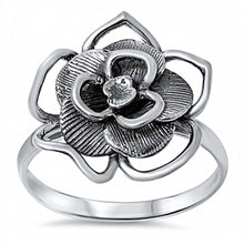 Load image into Gallery viewer, Sterling Silver Vintage Style Rose Design Ring with Face Height fo 20MM