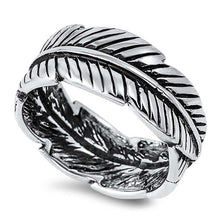 Load image into Gallery viewer, Sterling Silver Vintage Leaf Design Ring BandAnd Face Height of 9MM