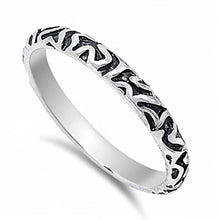 Load image into Gallery viewer, Sterling Silver Fancy Pattern Design Cast Ring with Face Height of 3MM