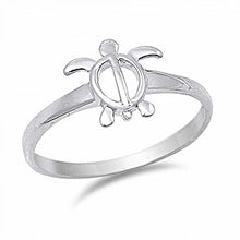 Load image into Gallery viewer, Sterling Silver Modish Open Turtle Design Ring with Face Height of 11MM