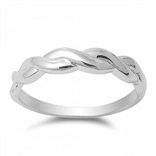 Load image into Gallery viewer, Sterling Silver Stylish Twisted Eternity Band Ring with Face Height of 4MM