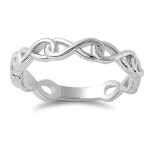 Load image into Gallery viewer, Sterling Silver Modish Infinity Eternity Band Ring with Band Width of 4MM