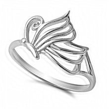 Load image into Gallery viewer, Sterling Silver Fancy Open Cut Butterfly Design Ring with Face Height of 10MM