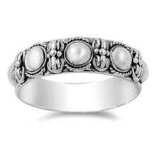 Load image into Gallery viewer, Sterling Silver Antique Style Bali Ring with Multi Circle DesignAnd Face Height of 6MM