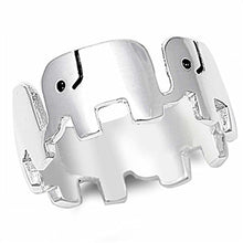Load image into Gallery viewer, Sterling Silver Elephant Ring with Ring Face Height of 9MM