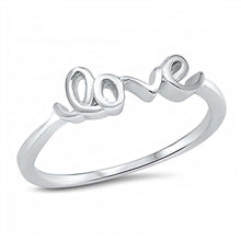 Load image into Gallery viewer, Sterling Silver Love Ring with Face Height of 6MM