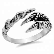 Load image into Gallery viewer, Sterling Silver Stylish Small Eagle Claw Ring with Face Height of 11MM
