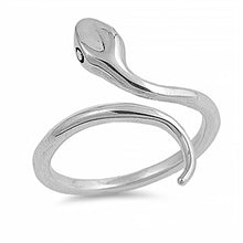 Load image into Gallery viewer, Sterling Silver Fancy Snake Ring with Face Height of 20MM