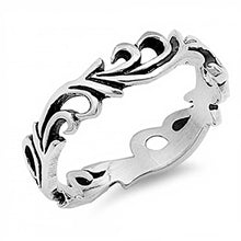 Load image into Gallery viewer, Sterling Silver Filigree Vine Band Ring with Face Height of 5MM