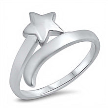 Load image into Gallery viewer, Sterling Silver Fancy Shooting Star Ring with Face Height of 13MM