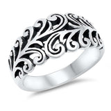 Sterling Silver Trendy Open Star Split Band Ring with Face Height of 10MM