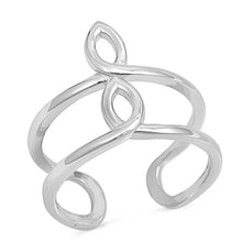 Load image into Gallery viewer, Sterling Silver Infinity Design Ring with Ring Face Height of 18MM