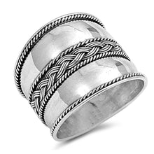 Load image into Gallery viewer, Sterling Silver Twisted Rope Bali Design Ring