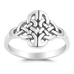 Sterling Silver Antique Look Plain RingAnd With Face Height of 14MM
