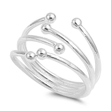 Load image into Gallery viewer, Sterling Silver Six Wire Plain Ring With Face Height of 15MM