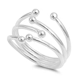 Sterling Silver Six Wire Plain Ring With Face Height of 15MM
