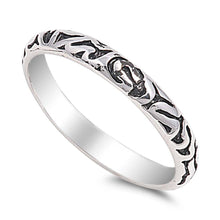 Load image into Gallery viewer, Sterling Silver Tribal Design Plain RingAnd Face Height 4MM