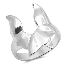 Load image into Gallery viewer, Sterling Silver High Polish Whale Tails Ring