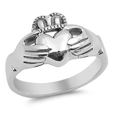 Load image into Gallery viewer, Sterling Silver Claddagh Shaped Plain RingsAnd Face Height 11mm