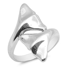 Load image into Gallery viewer, Sterling Silver Whale Tail Shaped Plain RingsAnd Face Height 26mm