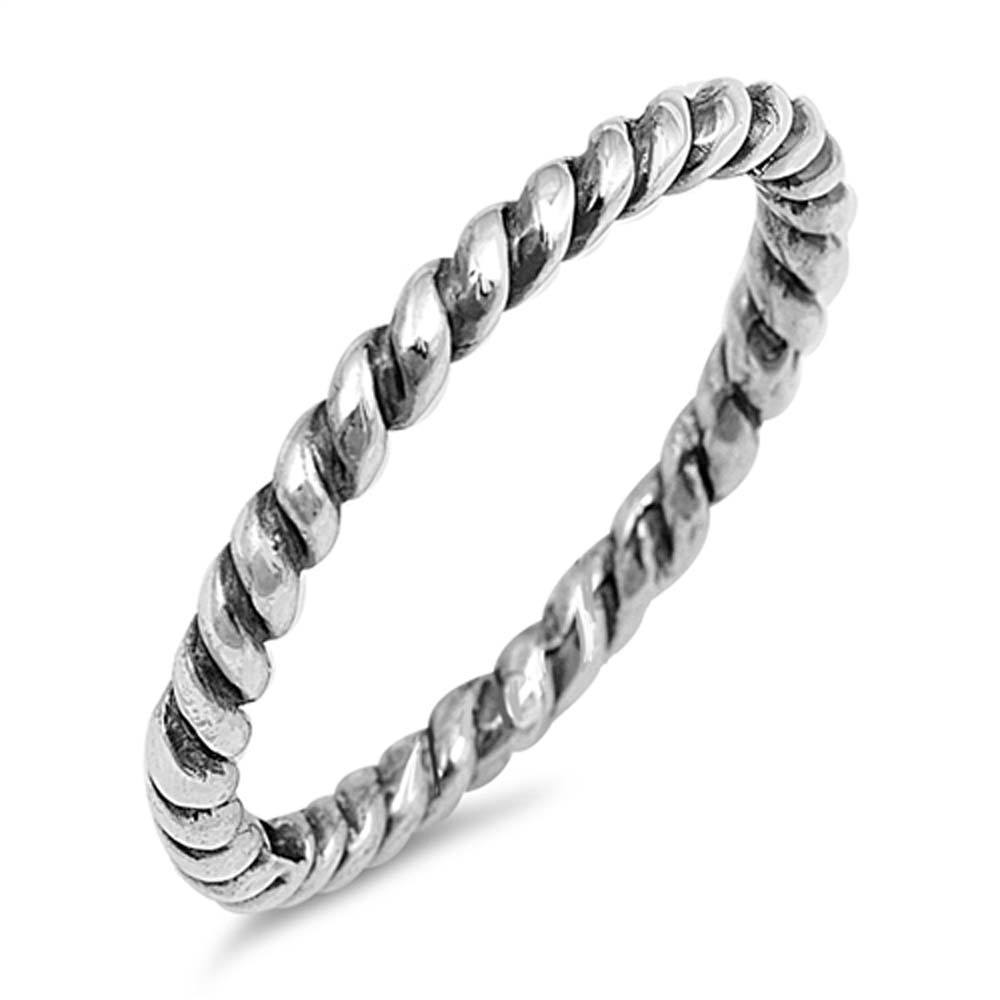 Sterling Silver Spinner Shaped Plain RingsAnd Face Height 2mm
