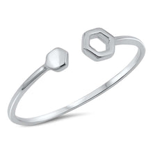 Load image into Gallery viewer, Sterling Silver High Polish Rhodium Plated Screw Shaped Plain RingsAnd Face Height 5mm