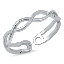 Load image into Gallery viewer, Sterling Silver High Polish Rhodium Plated Oval Shaped Plain RingsAnd Face Height 4mm