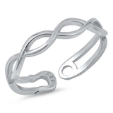 Sterling Silver High Polish Rhodium Plated Oval Shaped Plain RingsAnd Face Height 4mm