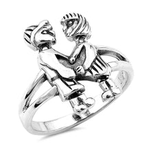 Load image into Gallery viewer, Sterling Silver First Love Shaped Plain RingsAnd Face Height 18mmAnd Weight 4.35grams