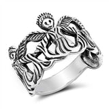 Sterling Silver Fairy Shaped Plain RingsAnd Face Height 15mmAnd Weight 5.35grams