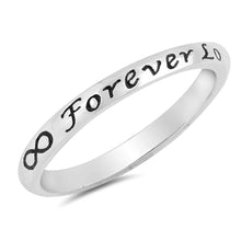 Load image into Gallery viewer, Sterling Silver High Polish Forever Love Shaped Plain RingsAnd Face Height 2mm