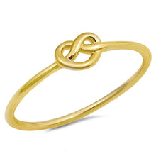 Load image into Gallery viewer, Sterling Silver Yellow Gold Plated Love Knot Shaped Plain RingsAnd Face Height 5mm