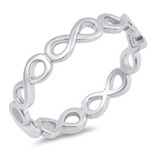 Load image into Gallery viewer, Sterling Silver Wraparound Infinity Shaped Plain RingsAnd Face Height 4mm