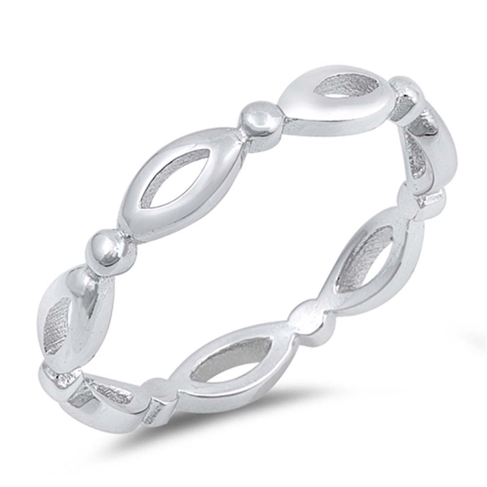Sterling Silver Oval Shaped Plain RingsAnd Face Height 3mm