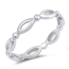 Sterling Silver Oval Shaped Plain RingsAnd Face Height 3mm