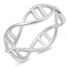 Load image into Gallery viewer, Sterling Silver High Polished Infinity Shaped Plain RingsAnd Face Height 6mm