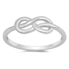Load image into Gallery viewer, Sterling Silver Rhodium Plated Infinity Knot Shaped Plain RingsAnd Face Height 6mm