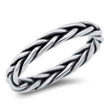 Load image into Gallery viewer, Sterling Silver Oxidized Braid Ring