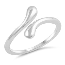 Load image into Gallery viewer, Sterling Silver Polished Pave Shaped Plain Rings and Face Height 10mm