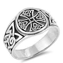 Load image into Gallery viewer, Sterling Silver Celtic Shaped Plain RingsAnd Face Height 11mm