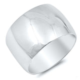 Sterling Silver 15mm Wedding Band Ring