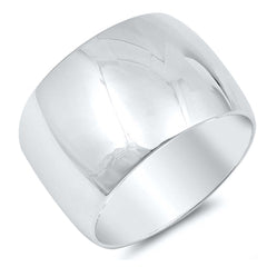 Sterling Silver 15mm Wedding Band Ring