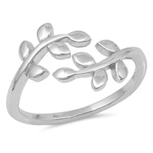 Load image into Gallery viewer, Sterling Silver Leaves Shaped Plain RingsAnd Face Height 13mm