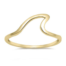 Load image into Gallery viewer, Sterling Silver Yellow Gold Plated Wave Shaped Plain RingsAnd Face Height 8mm