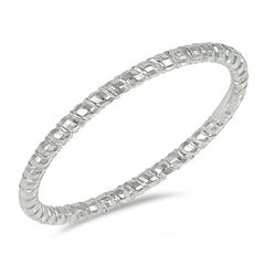 Sterling Silver Diamond Cut Band Plain RingsAnd Face Height 2mm