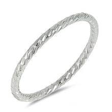 Load image into Gallery viewer, Sterling Silver Diamond Cut Band Plain RingsAnd Face Height 2mm