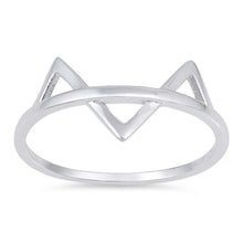 Load image into Gallery viewer, Sterling Silver Traingle Shaped Plain RingsAnd Face Height 10mm